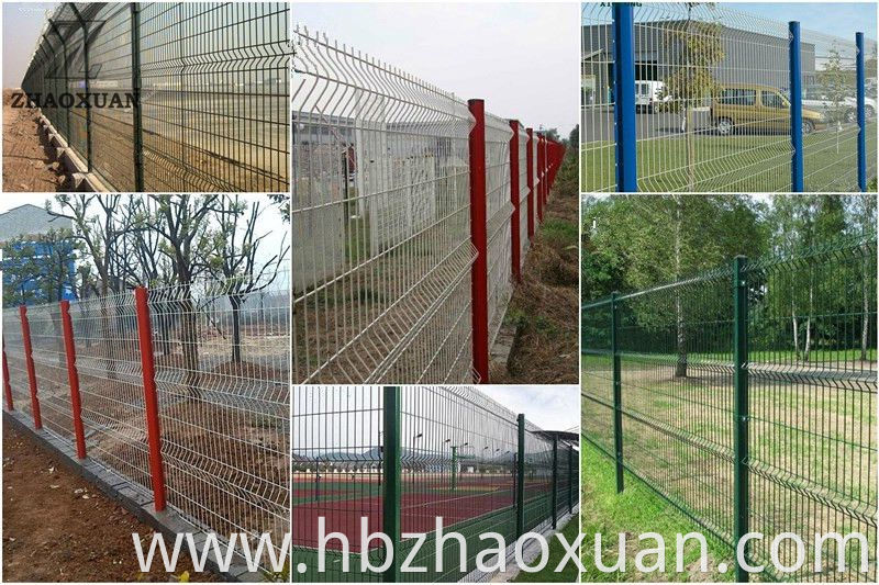 Outdoor Garden Used 3D Curved Fencing Panels Green Coated Border Fence